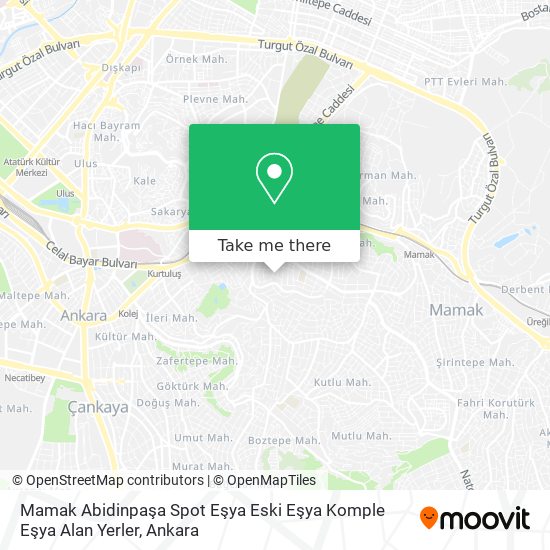 Mamak Abidinpaşa Spot Eşya Eski Eşya Komple Eşya Alan Yerler map