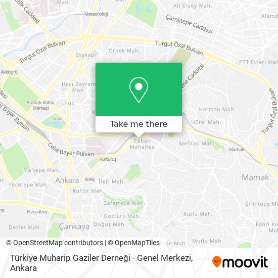 Türkiye Muharip Gaziler Derneği - Genel Merkezi map