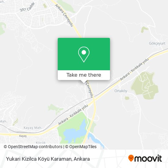 Yukari Kizilca Köyü Karaman map