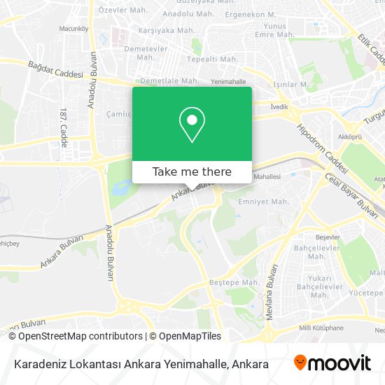Karadeniz Lokantası Ankara Yenimahalle map