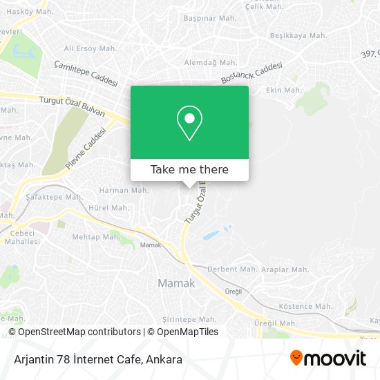 Arjantin 78 İnternet Cafe map