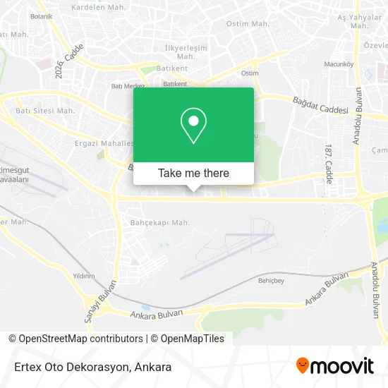 Ertex Oto Dekorasyon map
