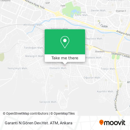Garanti N.Gören Dev.Hst. ATM map