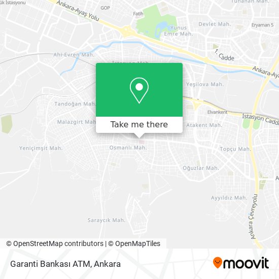 Garanti Bankası ATM map