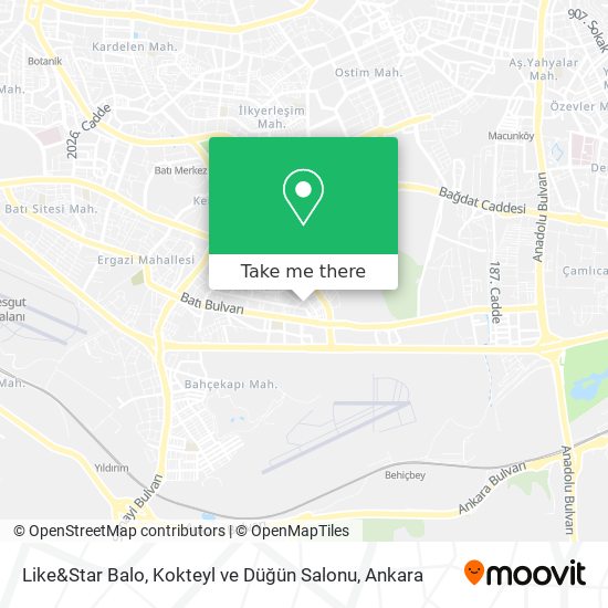 Like&Star Balo, Kokteyl ve Düğün Salonu map