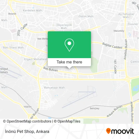 İnönü Pet Shop map