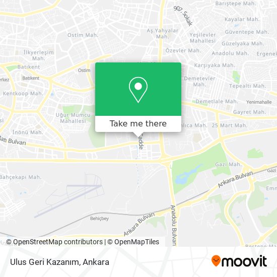 Ulus Geri Kazanım map