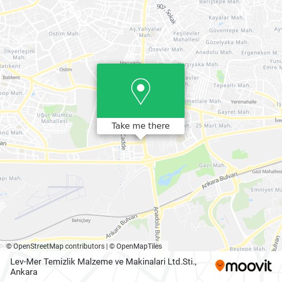 Lev-Mer Temizlik Malzeme ve Makinalari Ltd.Sti. map