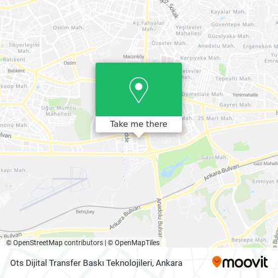 Ots Dijital Transfer Baskı Teknolojileri map