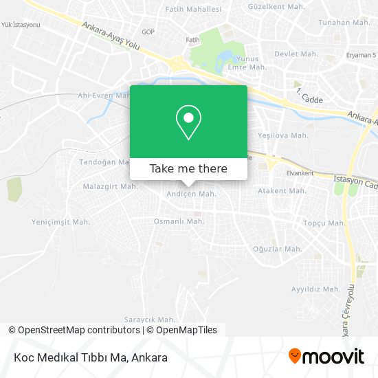 Koc Medıkal Tıbbı Ma map