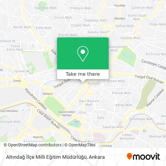 Altındağ İlçe Milli Eğitim Müdürlüğü map