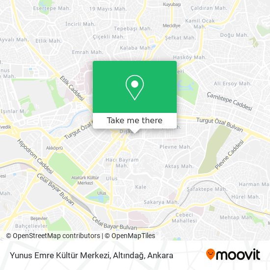 Yunus Emre Kültür Merkezi, Altındağ map