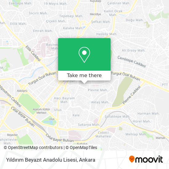 Yıldırım Beyazıt Anadolu Lisesi map