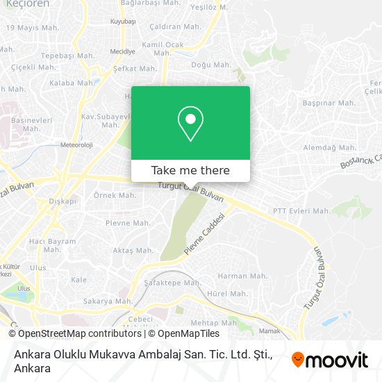 Ankara Oluklu Mukavva Ambalaj San. Tic. Ltd. Şti. map