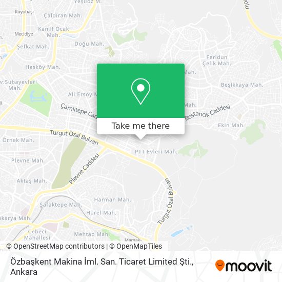 Özbaşkent Makina İml. San. Ticaret Limited Şti. map