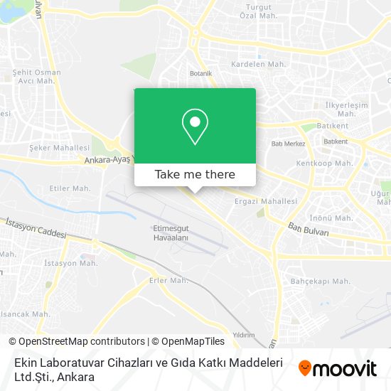 Ekin Laboratuvar Cihazları ve Gıda Katkı Maddeleri Ltd.Şti. map