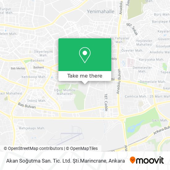 Akan Soğutma San. Tic. Ltd. Şti.Marincrane map