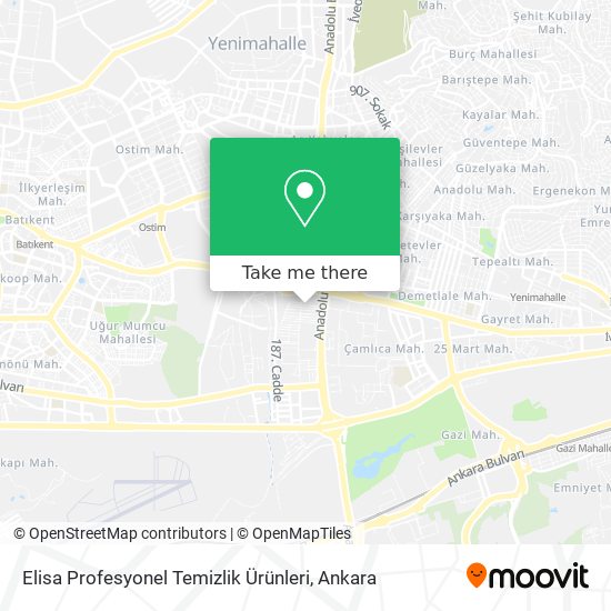 Elisa Profesyonel Temizlik Ürünleri map