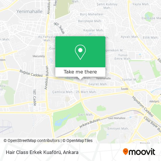 Hair Class Erkek Kuaförü map