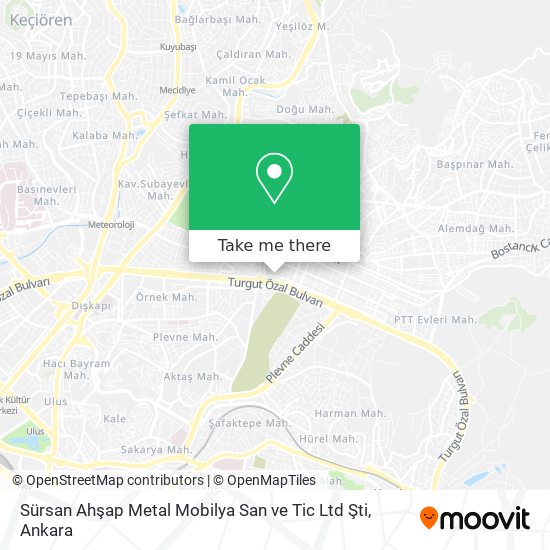 Sürsan Ahşap Metal Mobilya San ve Tic Ltd Şti map