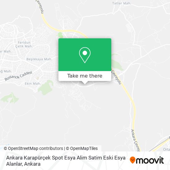 Ankara Karapürçek Spot Esya Alim Satim Eski Esya Alanlar map
