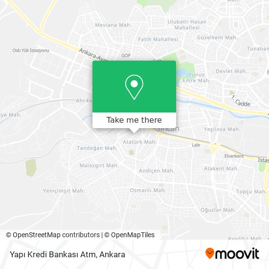 Yapı Kredi Bankası Atm map