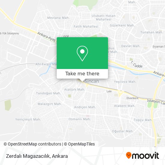 Zerdalı Magazacılık map