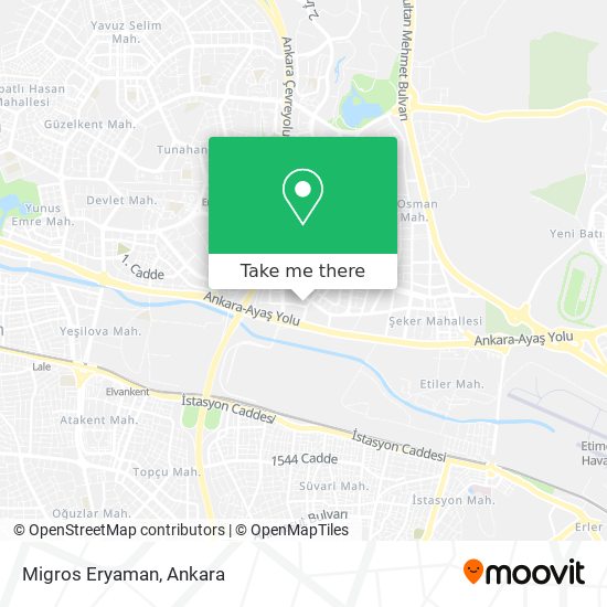 Migros Eryaman map