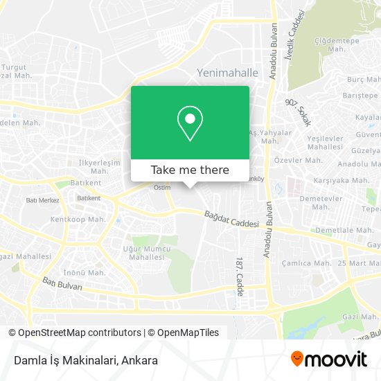 Damla İş Makinalari map