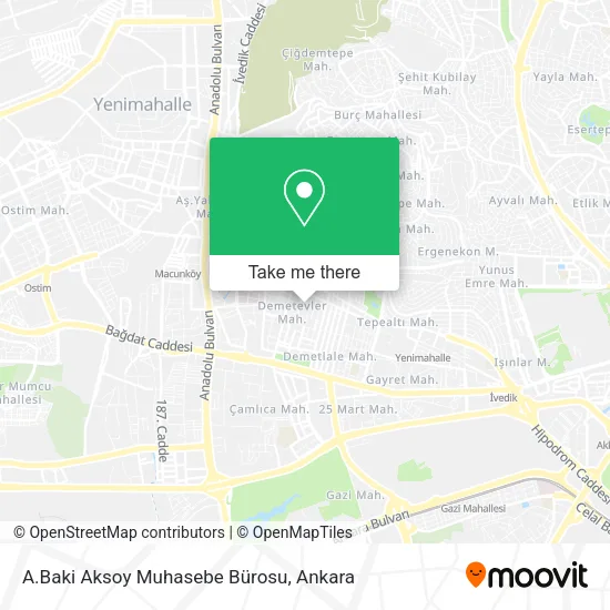 A.Baki Aksoy Muhasebe Bürosu map