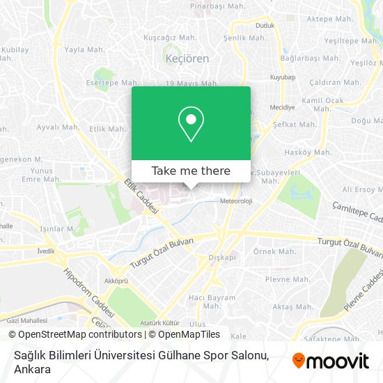 Sağlık Bilimleri Üniversitesi Gülhane Spor Salonu map