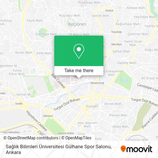Sağlık Bilimleri Üniversitesi Gülhane Spor Salonu map