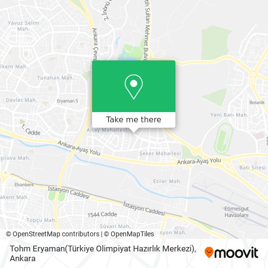 Tohm Eryaman(Türkiye Olimpiyat Hazırlık Merkezi) map