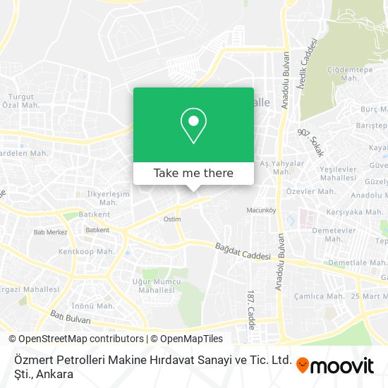 Özmert Petrolleri Makine Hırdavat Sanayi ve Tic. Ltd. Şti. map