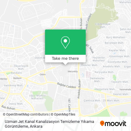 Uzman Jet Kanal Kanalizasyon Temizleme Yıkama Görüntüleme map