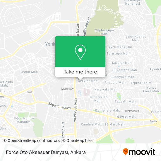Force Oto Aksesuar Dünyası map
