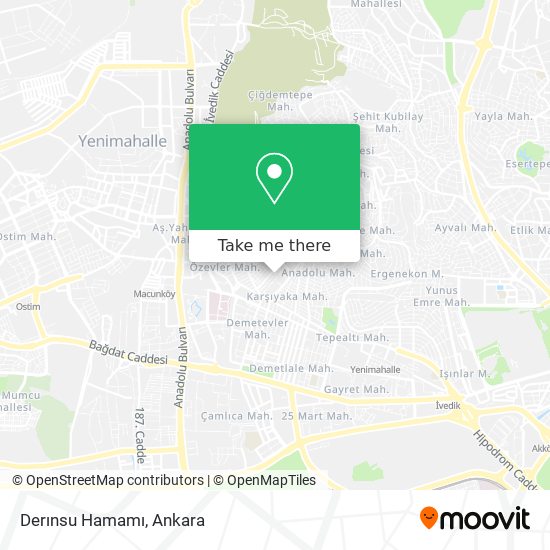 Derınsu Hamamı map