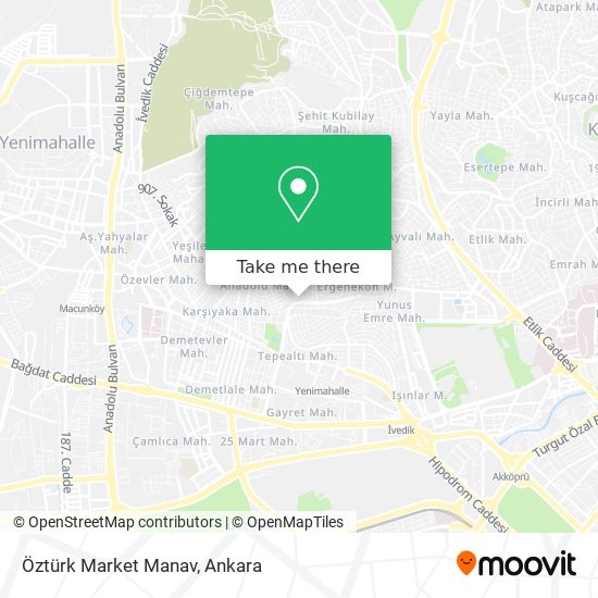 Öztürk Market Manav map