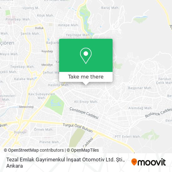 Tezal Emlak Gayrimenkul İnşaat Otomotiv Ltd. Şti. map