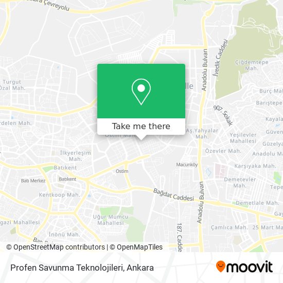 Profen Savunma Teknolojileri map