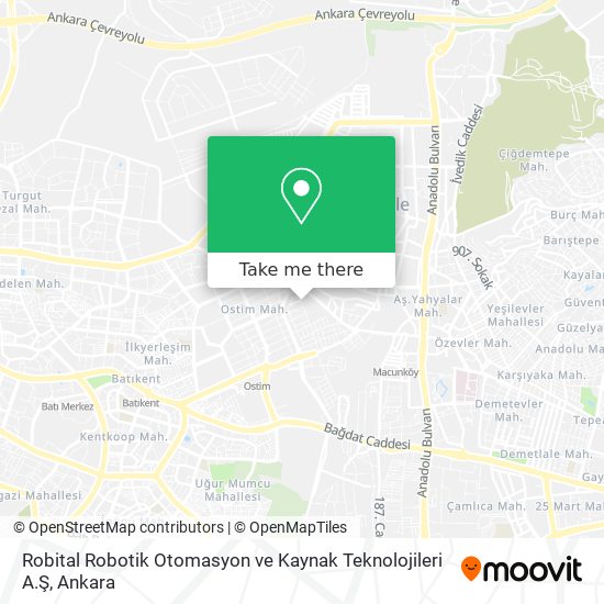 Robital Robotik Otomasyon ve Kaynak Teknolojileri A.Ş map