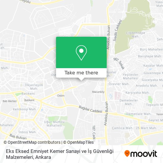 Eks Eksed Emniyet Kemer Sanayi ve İş Güvenliği Malzemeleri map