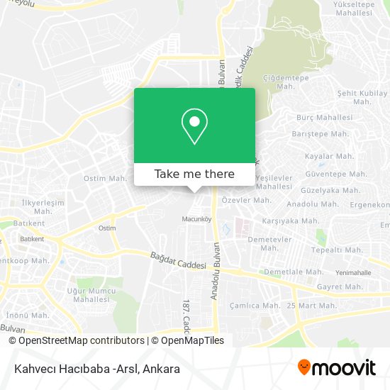 Kahvecı Hacıbaba -Arsl map