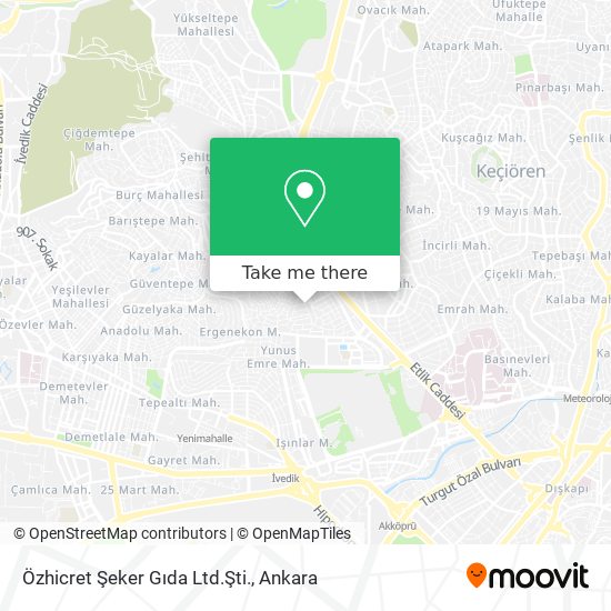 Özhicret Şeker Gıda Ltd.Şti. map