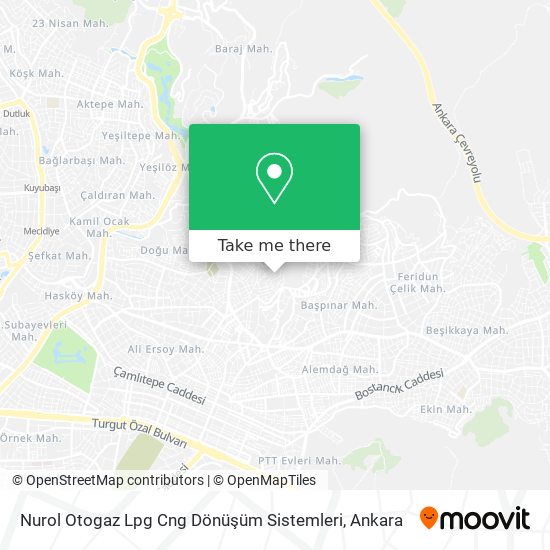 Nurol Otogaz Lpg Cng Dönüşüm Sistemleri map