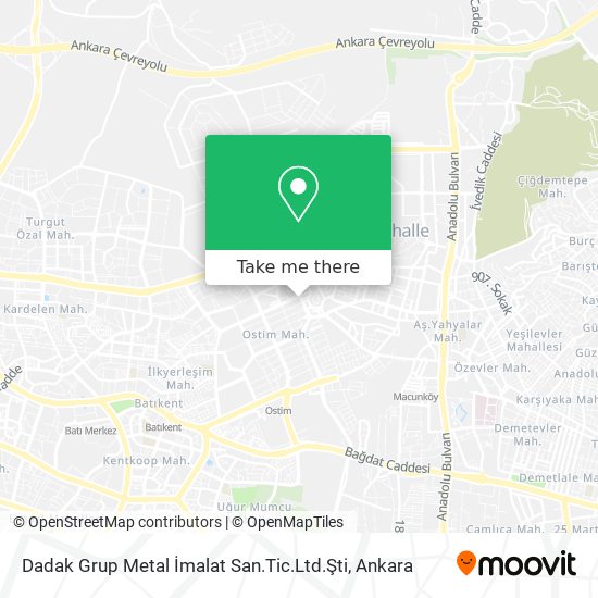 Dadak Grup Metal İmalat San.Tic.Ltd.Şti map