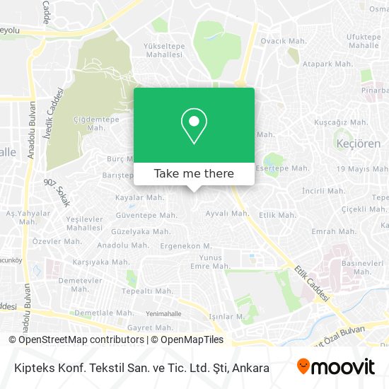 Kipteks Konf. Tekstil San. ve Tic. Ltd. Şti map