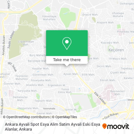 Ankara Ayvali Spot Esya Alim Satim Ayvali Eski Esya Alanlar map