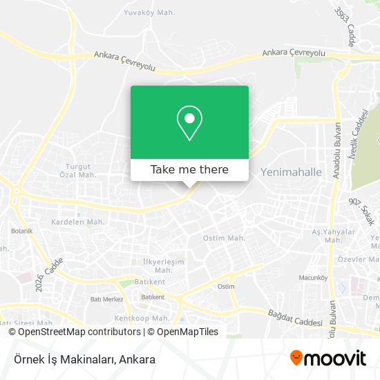 Örnek İş Makinaları map