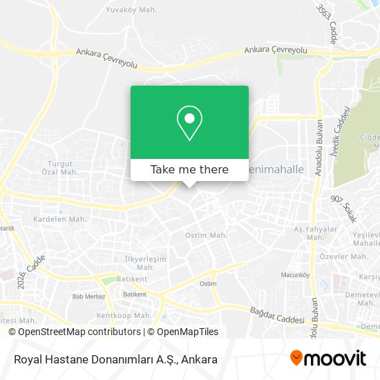 Royal Hastane Donanımları A.Ş. map